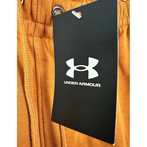 Under Armour Playback Essential Fleece Shorts Men's Size XL Loose Fit Orange NEW - Picture 6 of 8